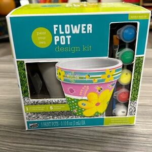 Paint Your Own Flower Pot design kit